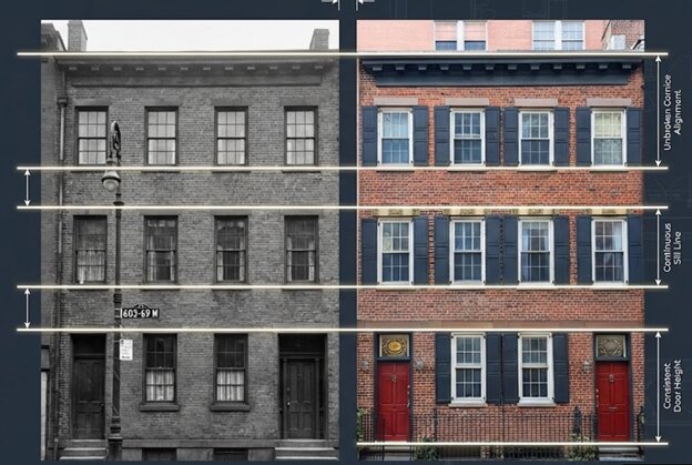 Combination exterior rendering